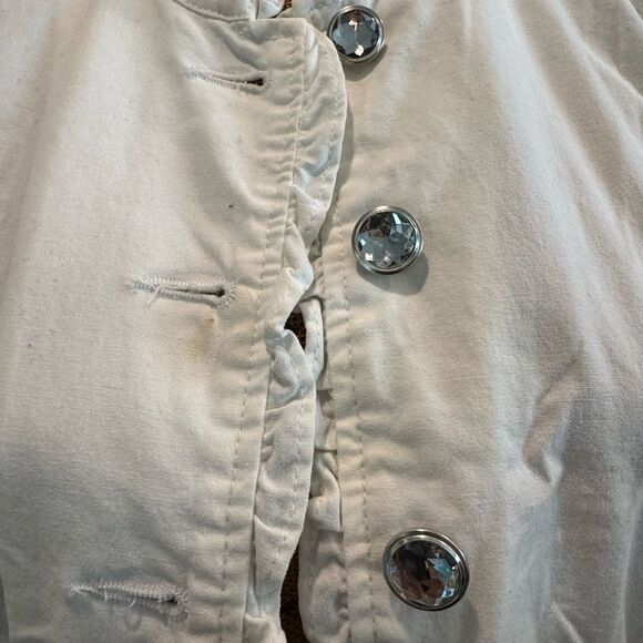 Women's White Button-Up Jacket - Picture 4 of 9